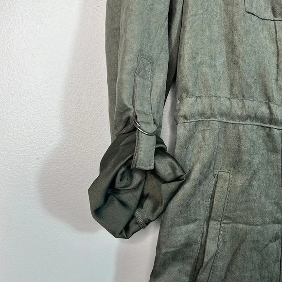 Becool Lightweight Utility Jacket with Drawstring Waist - Olive Green - Medium - Picture 4 of 10
